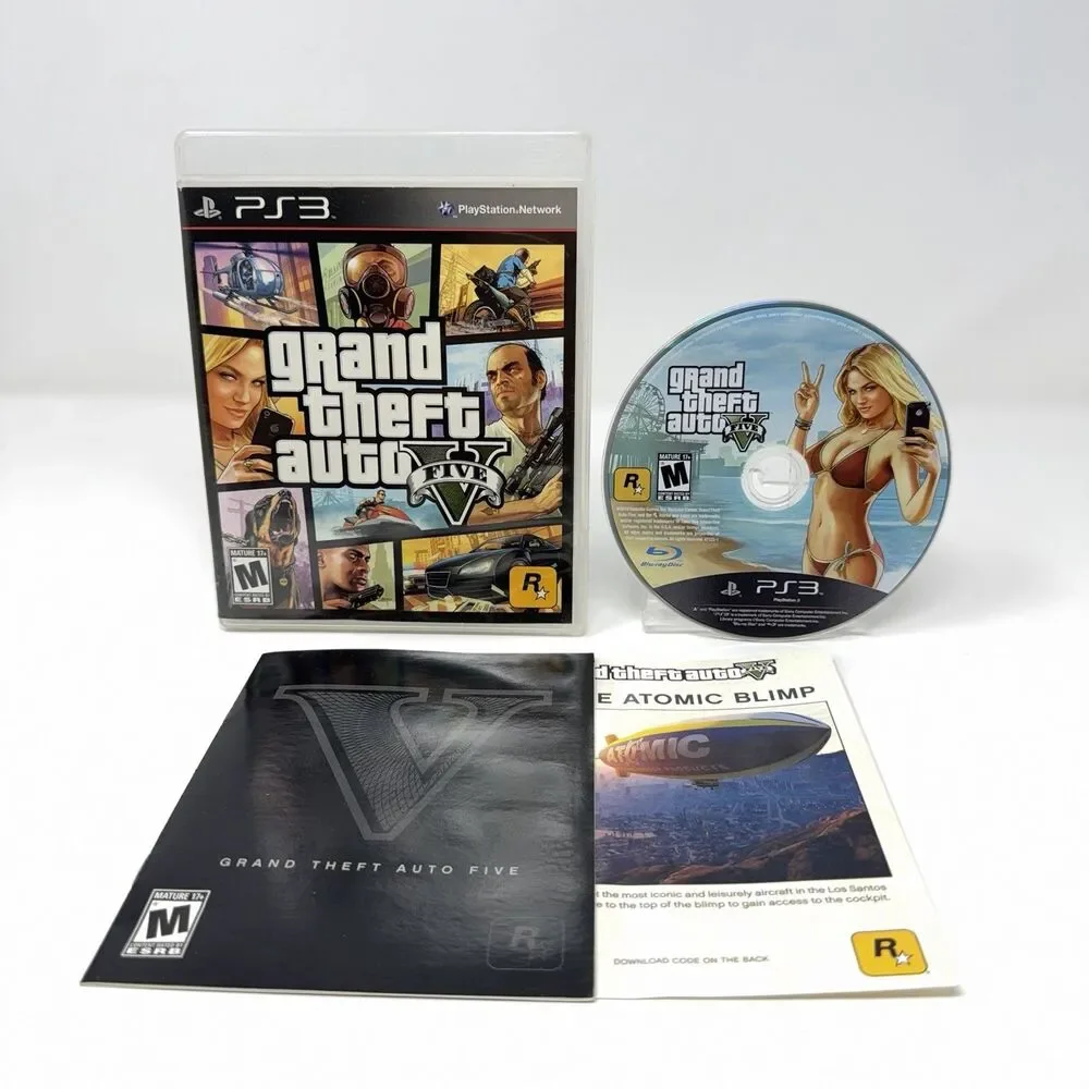 Grand Theft Auto V Sony PlayStation 3 PS3 2013 Complete CIB Tested